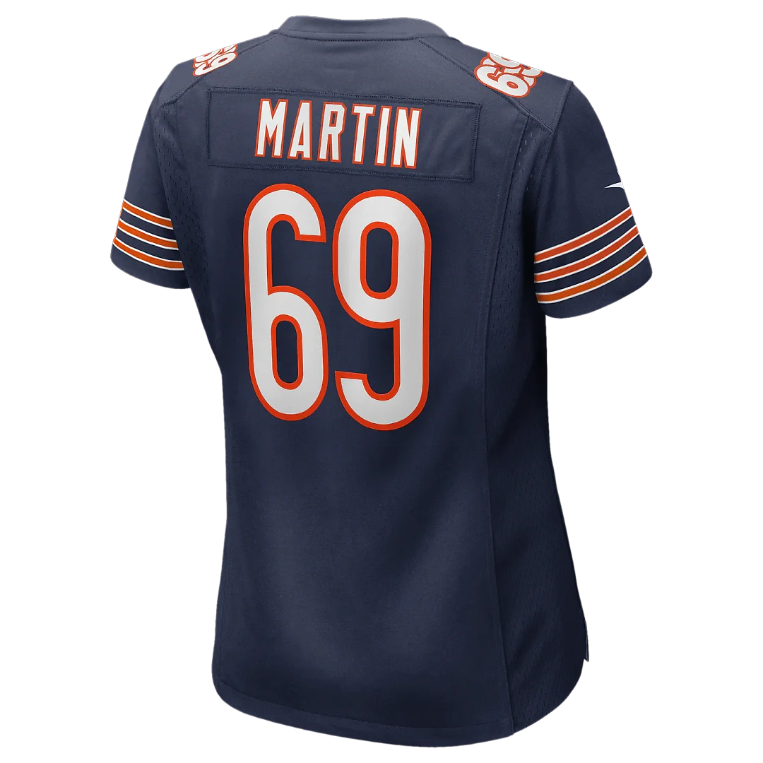 Zennovawear Jeremiah Martin Chicago Bears Women's Team Game Jersey - Navy