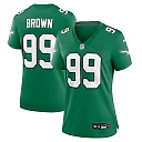 Zennovawear Jerome Brown Philadelphia Eagles Women's Alternate Game Jersey - Kelly Green