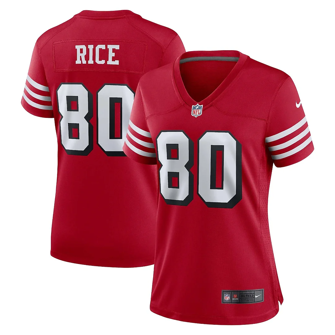 Zennovawear Jerry Rice San Francisco 49ers Women's Alternate Game Jersey - Scarlet