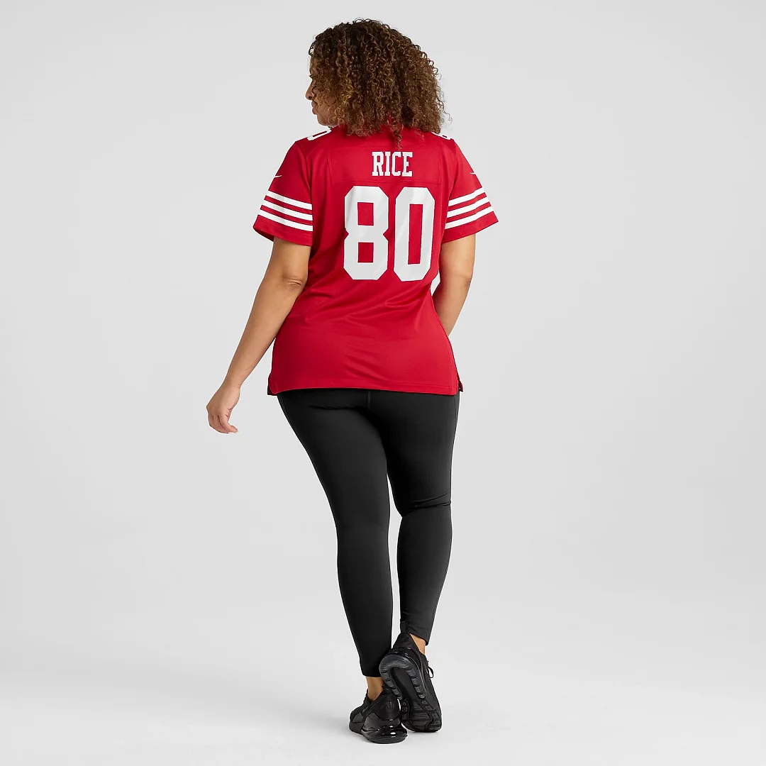 Zennovawear Jerry Rice San Francisco 49ers Women's Retired Player Game Jersey - Scarlet