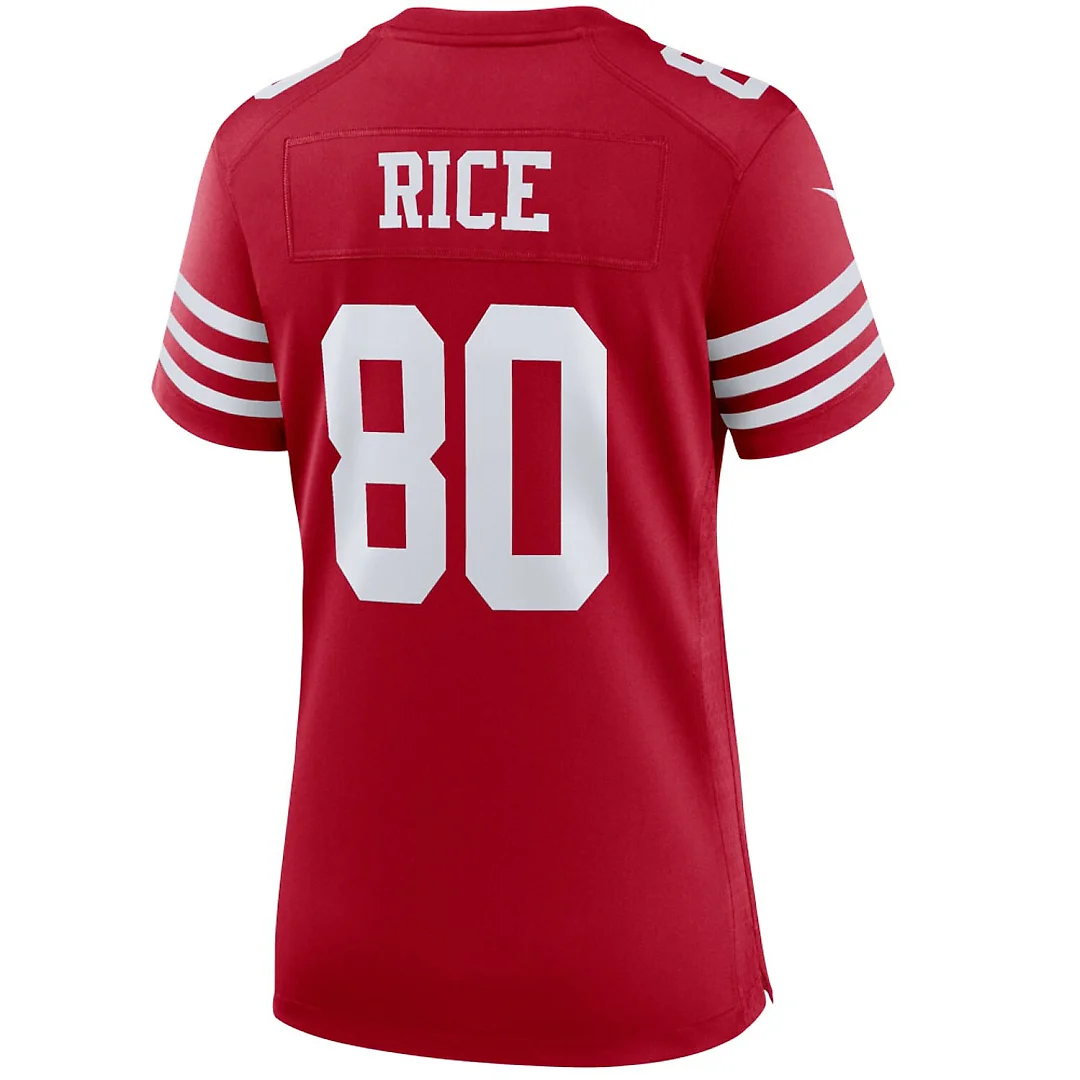 Zennovawear Jerry Rice San Francisco 49ers Women's Retired Player Game Jersey - Scarlet