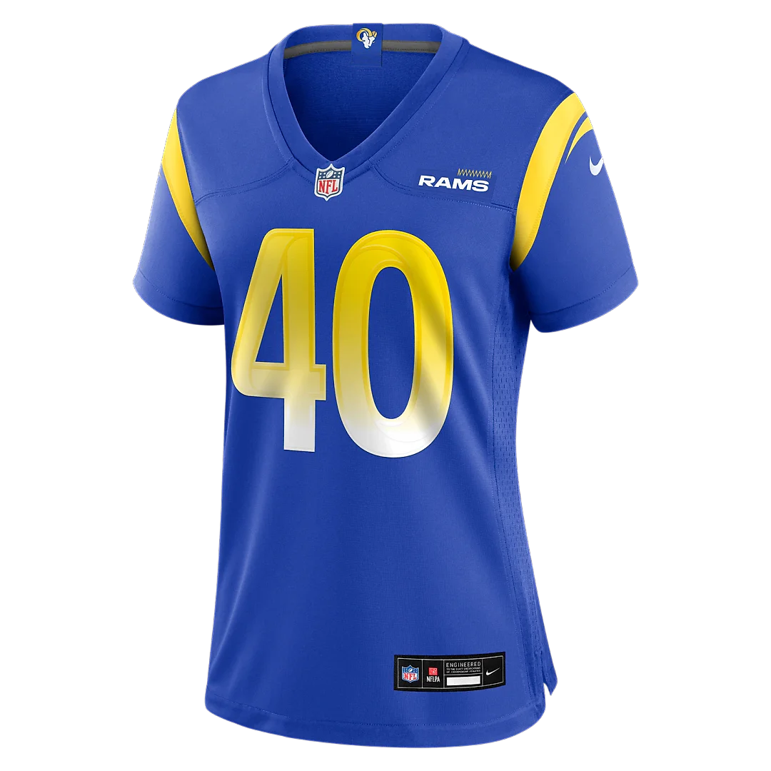 Zennovawear Jesse Luketa Los Angeles Rams Women's Team Game Jersey - Royal