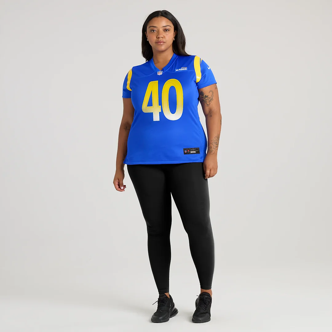 Zennovawear Jesse Luketa Los Angeles Rams Women's Team Game Jersey - Royal
