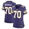 Zennovawear Jim Marshall Minnesota Vikings Women's Classic Retired Player Jersey - Purple