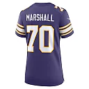 Zennovawear Jim Marshall Minnesota Vikings Women's Classic Retired Player Jersey - Purple