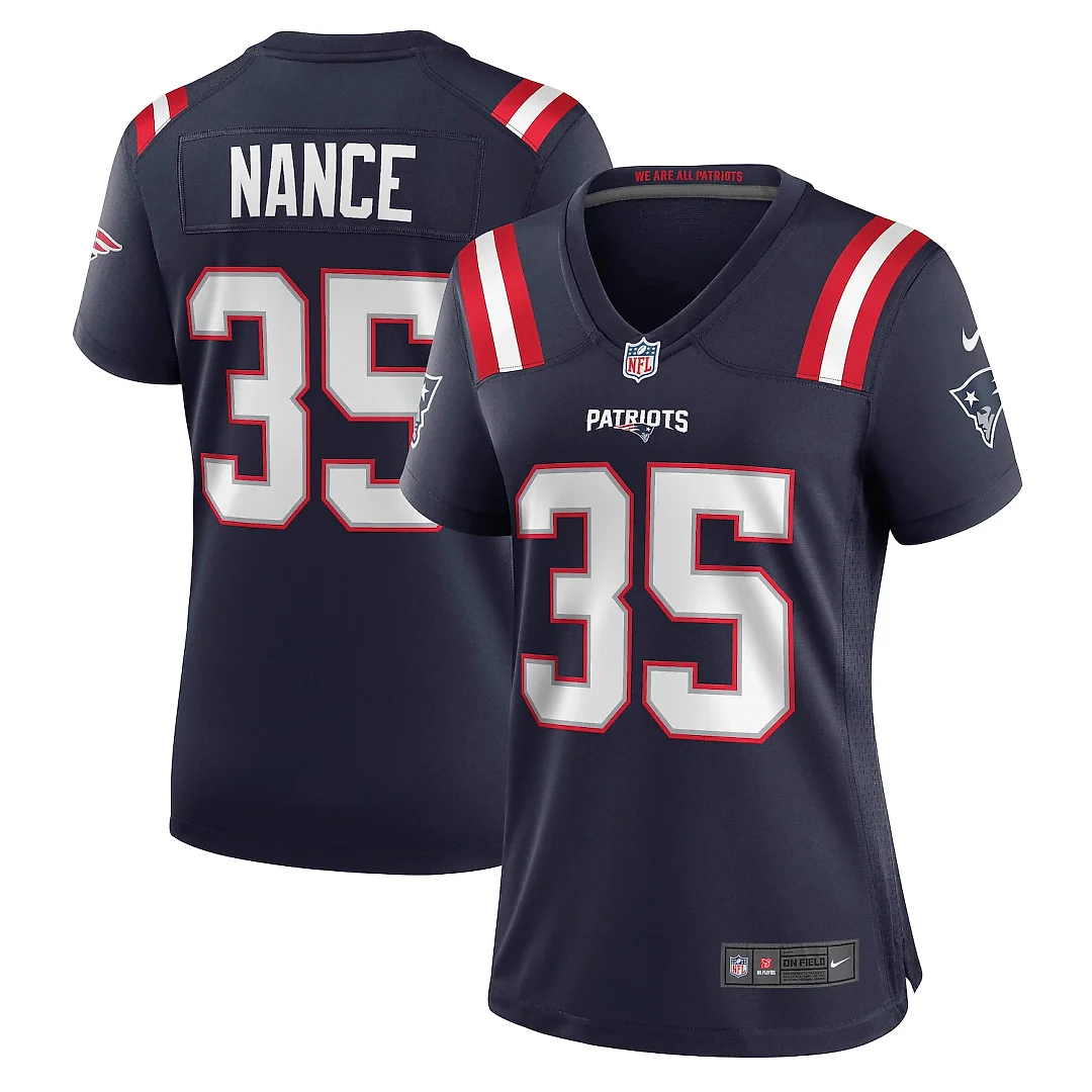 Zennovawear Jim Nance New England Patriots Women's Retired Player Jersey - Navy