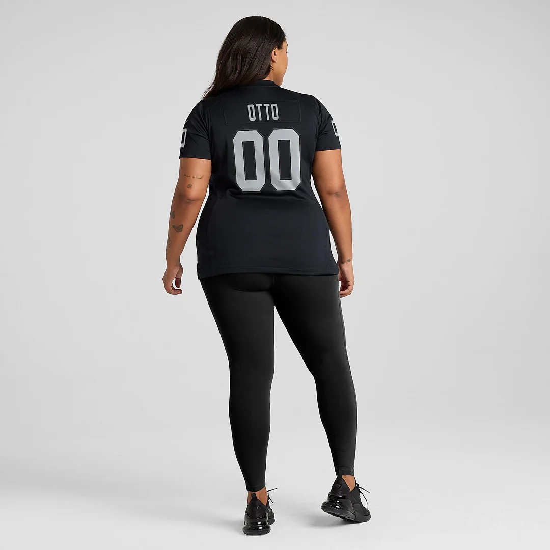 Zennovawear Jim Otto Las Vegas Raiders Women's Game Retired Player Jersey - Black