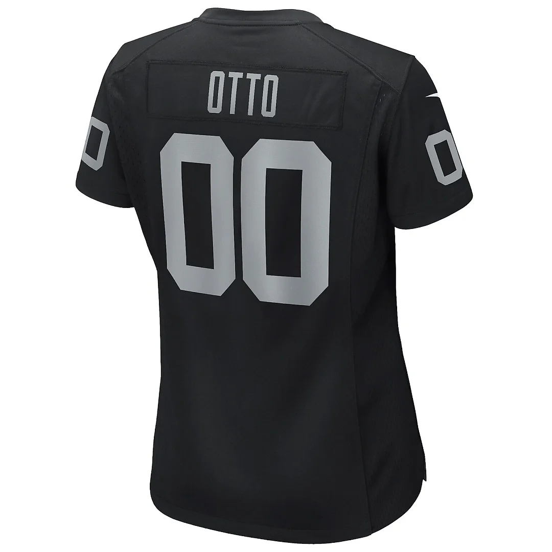 Zennovawear Jim Otto Las Vegas Raiders Women's Game Retired Player Jersey - Black