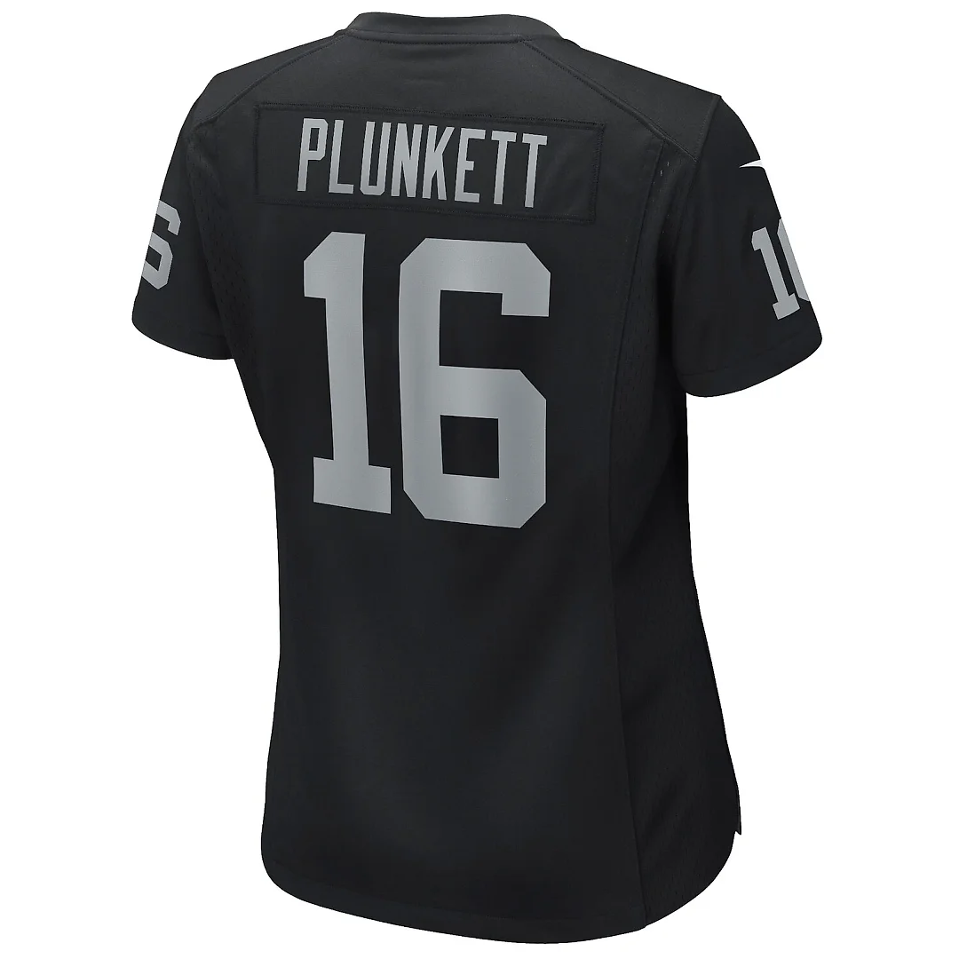 Zennovawear Jim Plunkett Las Vegas Raiders Women's Game Retired Player Jersey - Black