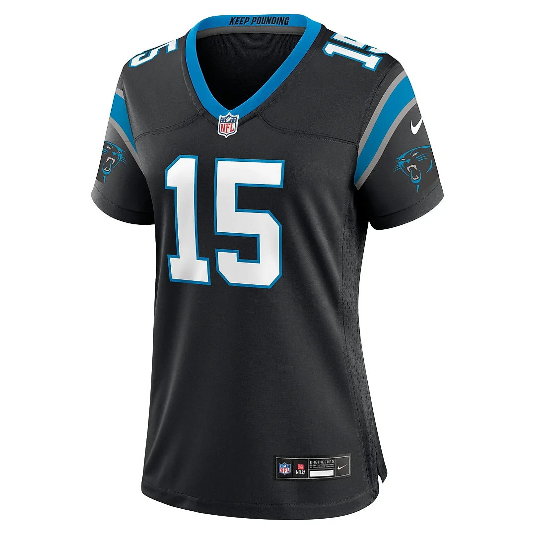 Zennovawear Jimmy Horn Jr Carolina Panthers Women's Team Game Jersey - Black