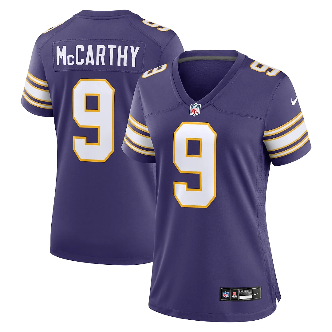 Zennovawear J.J. McCarthy Minnesota Vikings Women's 2nd Alternate Player Game Jersey - Purple