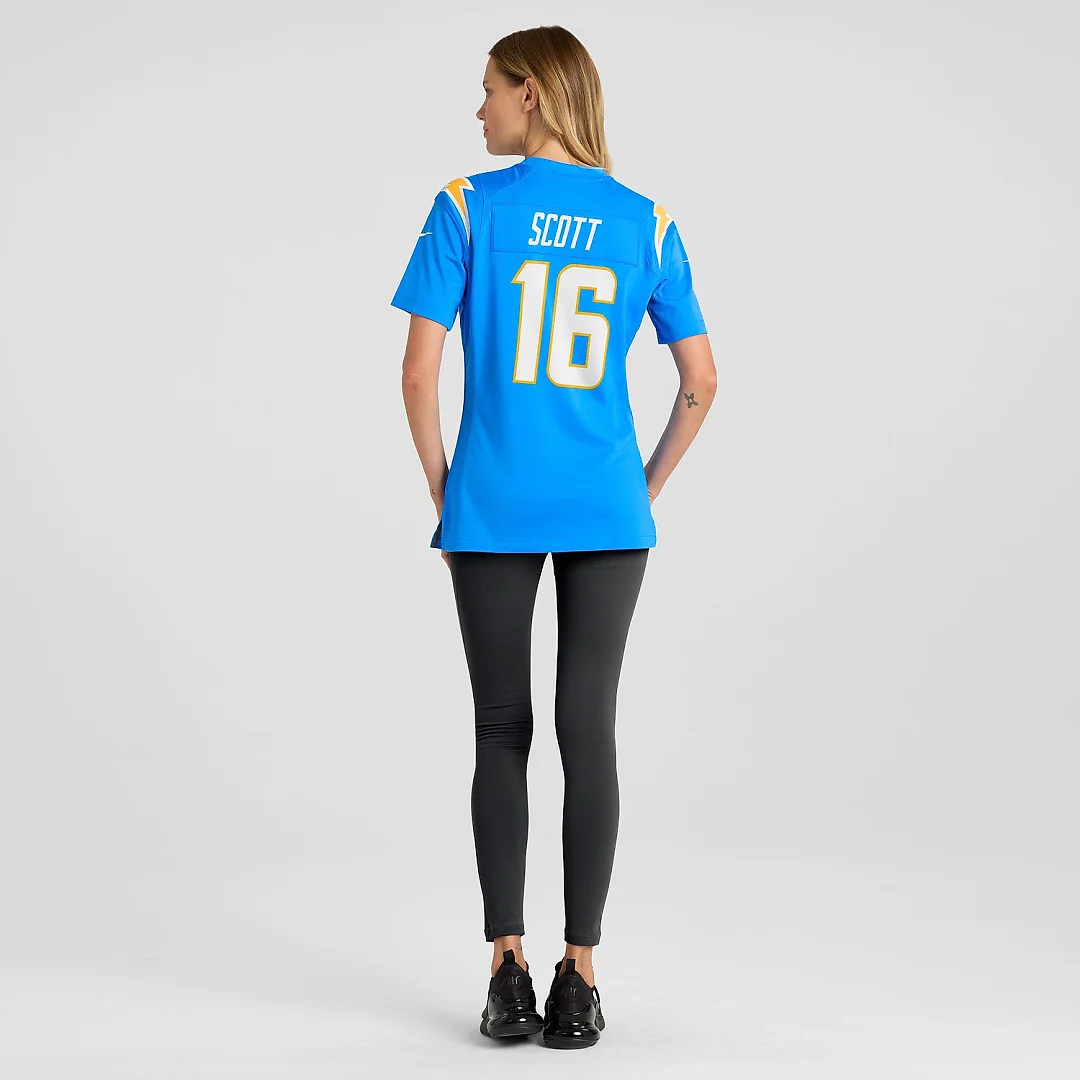 Zennovawear JK Scott Los Angeles Chargers Women's Game Jersey - Powder Blue