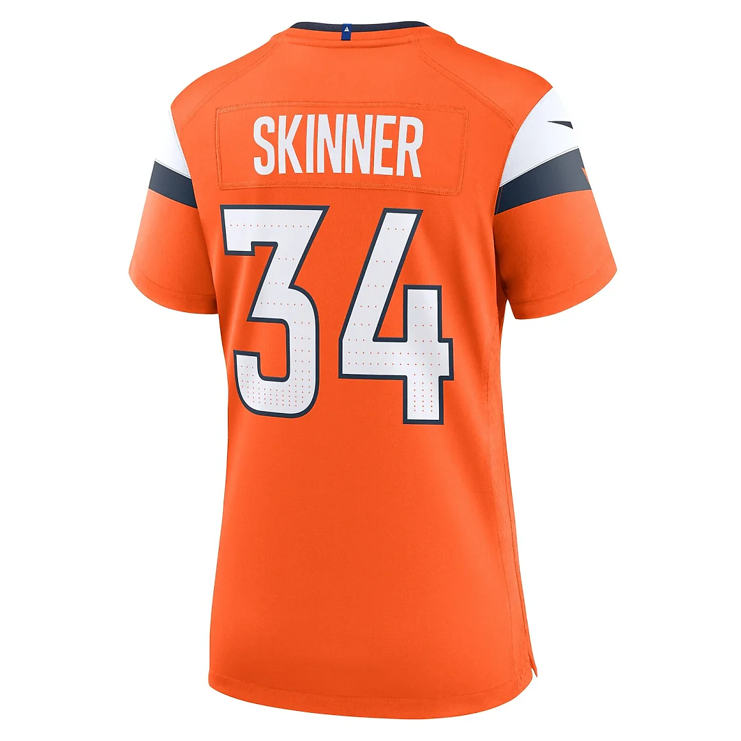 Zennovawear JL Skinner Denver Broncos Women's Team Game Jersey - Orange