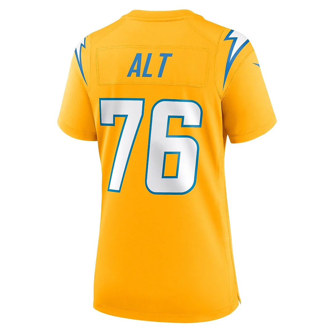 Zennovawear Joe Alt Los Angeles Chargers Women's Alternate Charger Power Game Jersey - Gold