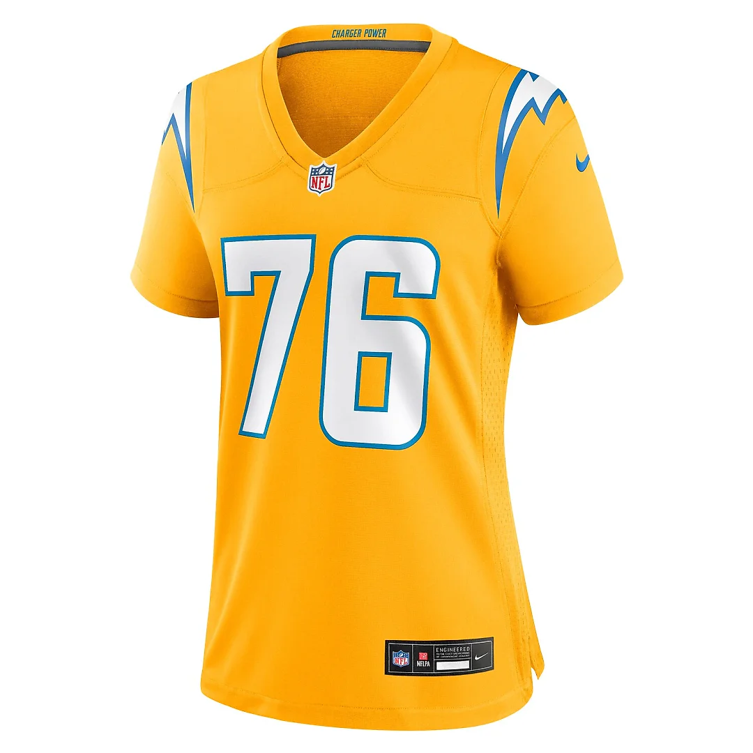 Zennovawear Joe Alt Los Angeles Chargers Women's Alternate Charger Power Game Jersey - Gold