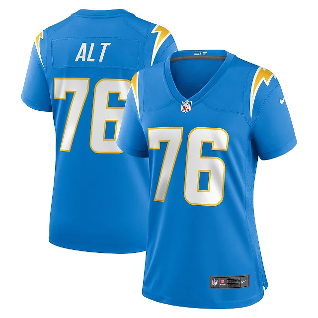 Zennovawear Joe Alt Los Angeles Chargers Women's 2024 NFL Draft First Round Pick Player Game Jersey - Powder Blue