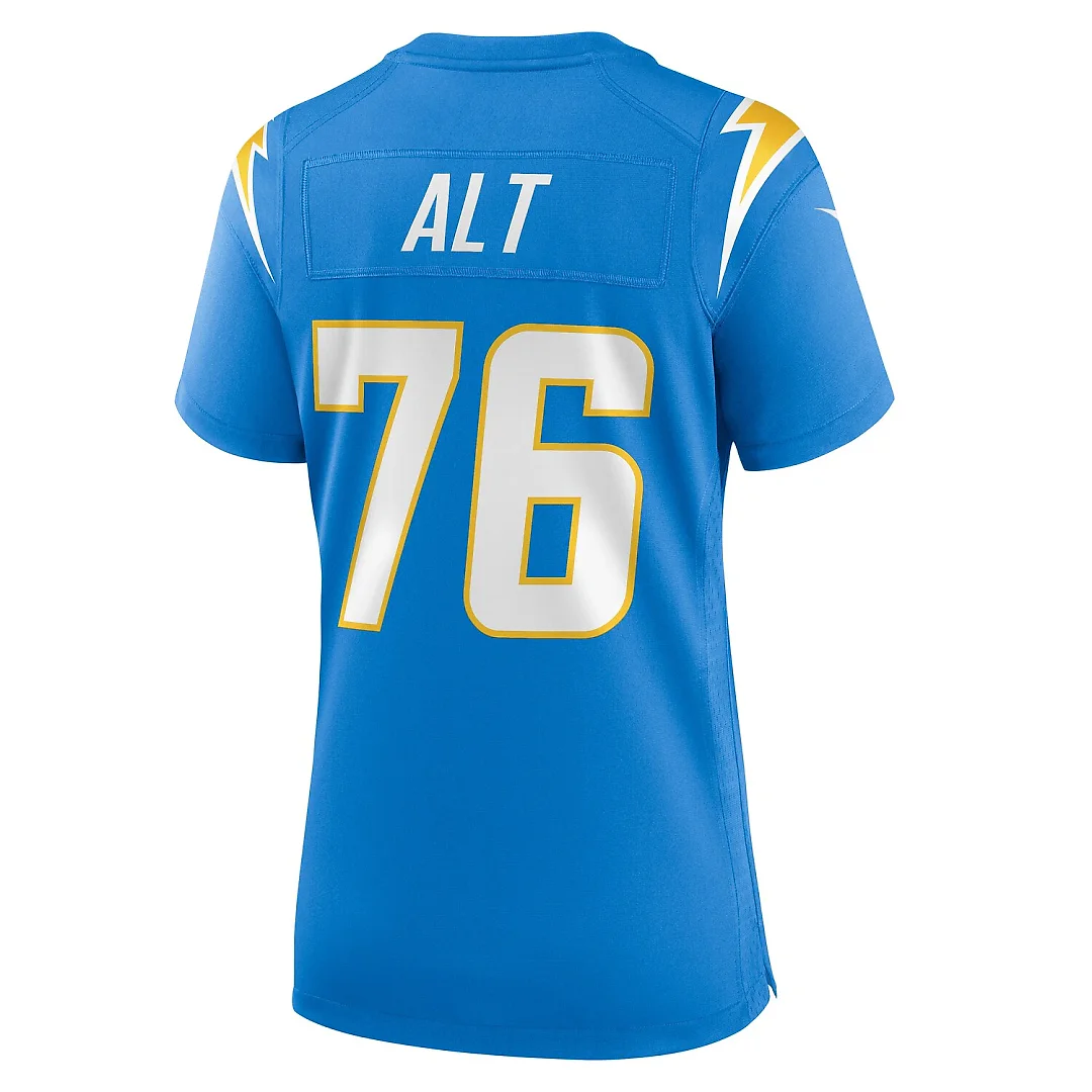 Zennovawear Joe Alt Los Angeles Chargers Women's 2024 NFL Draft First Round Pick Player Game Jersey - Powder Blue