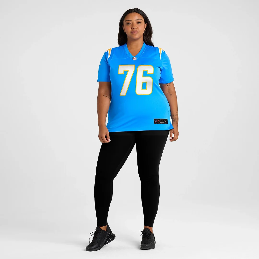 Zennovawear Joe Alt Los Angeles Chargers Women's 2024 NFL Draft First Round Pick Player Game Jersey - Powder Blue