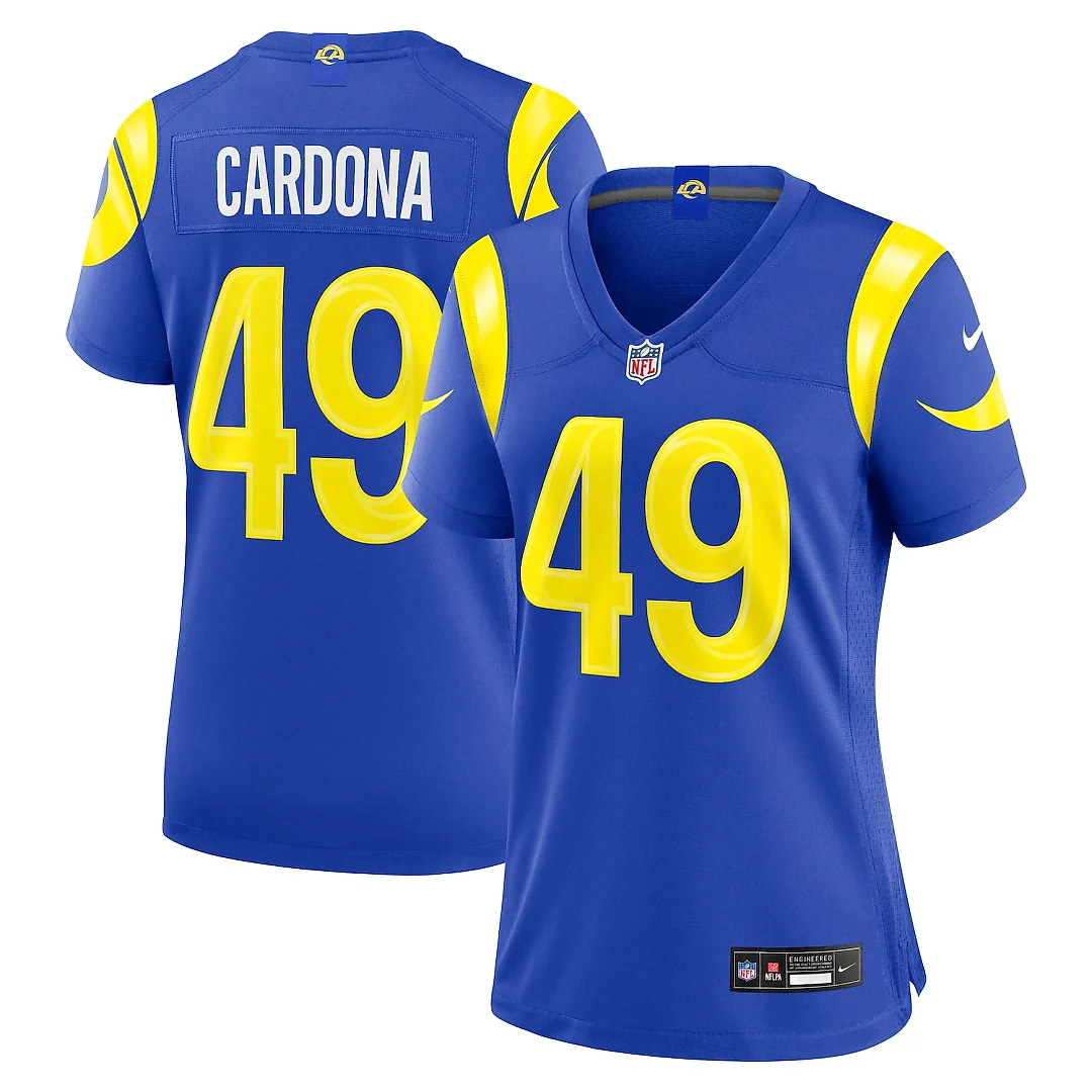 Zennovawear Joe Cardona Los Angeles Rams Women's Team Game Jersey - Royal