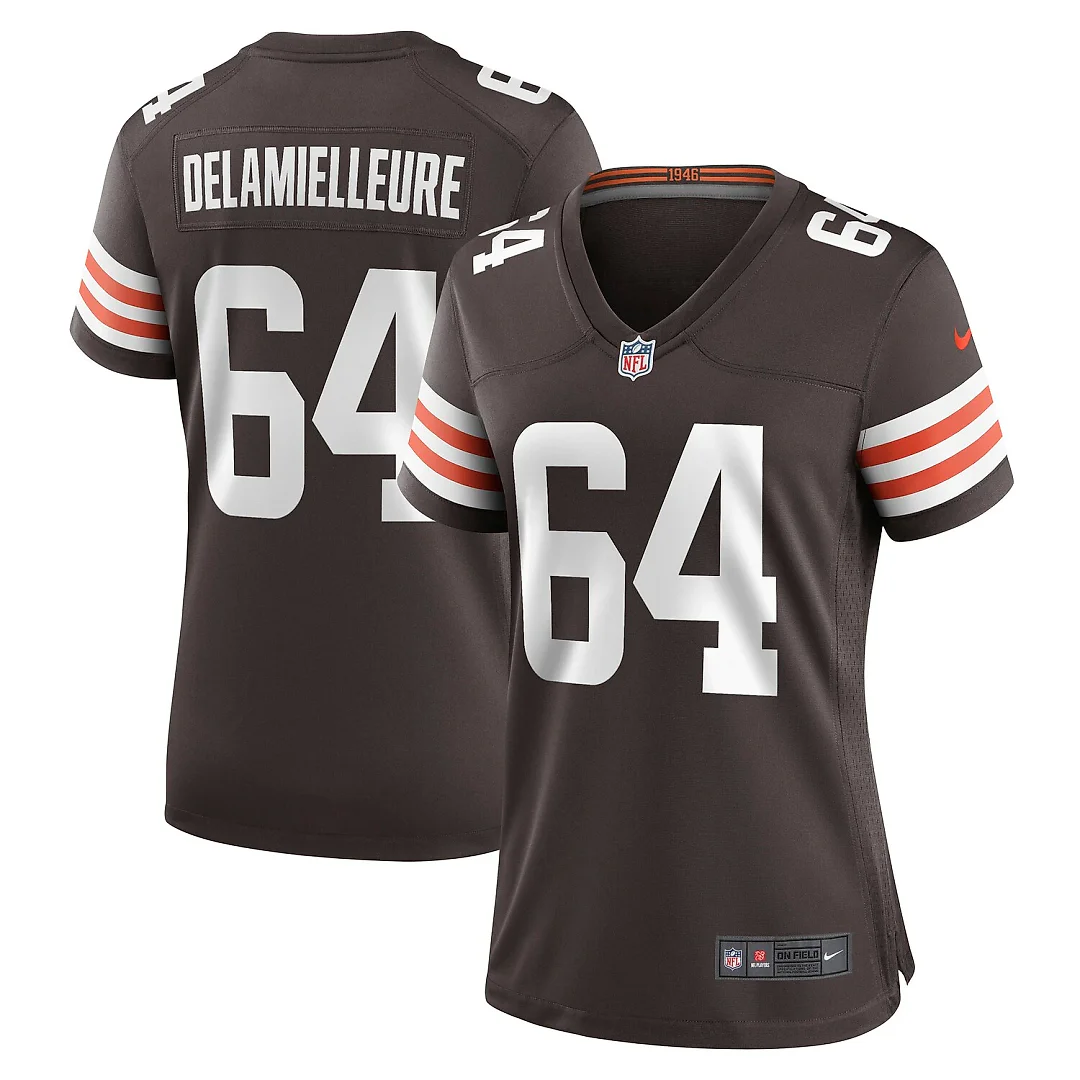 Zennovawear Joe DeLamielleure Cleveland Browns Women's Game Retired Player Jersey - Brown