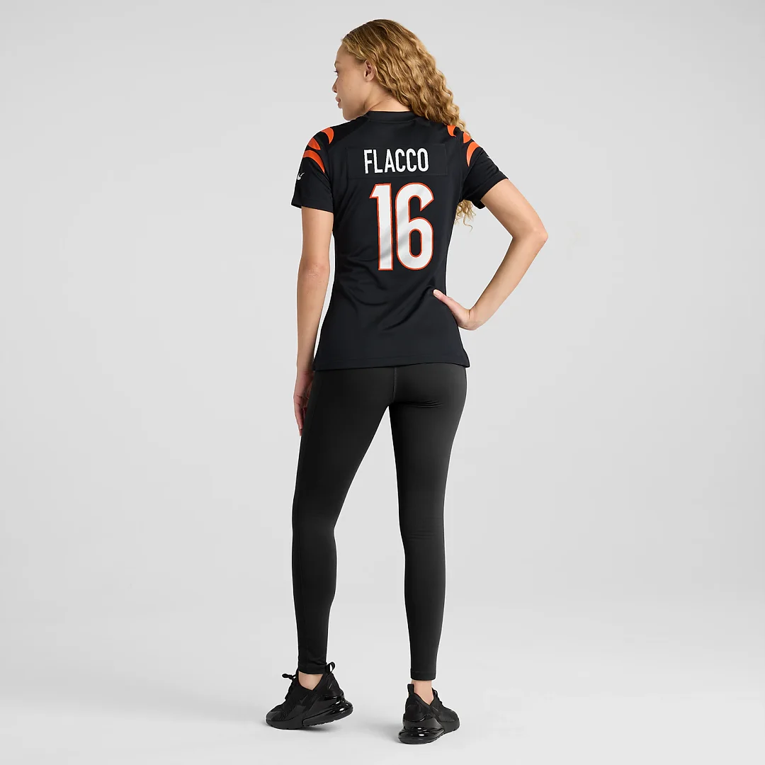 Zennovawear Joe Flacco Cincinnati Bengals Women's Team Game Jersey - Black
