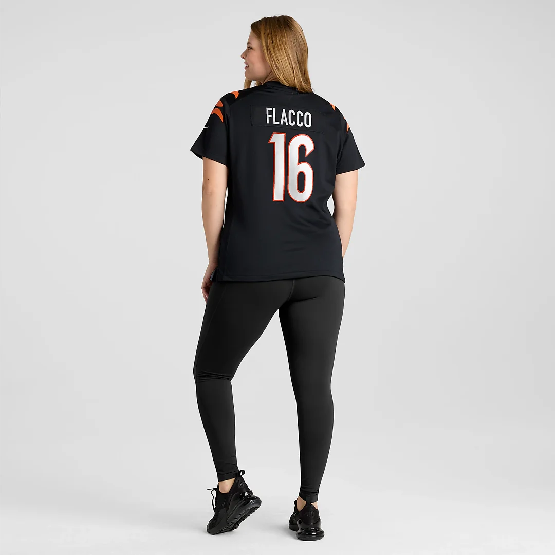 Zennovawear Joe Flacco Cincinnati Bengals Women's Team Game Jersey - Black