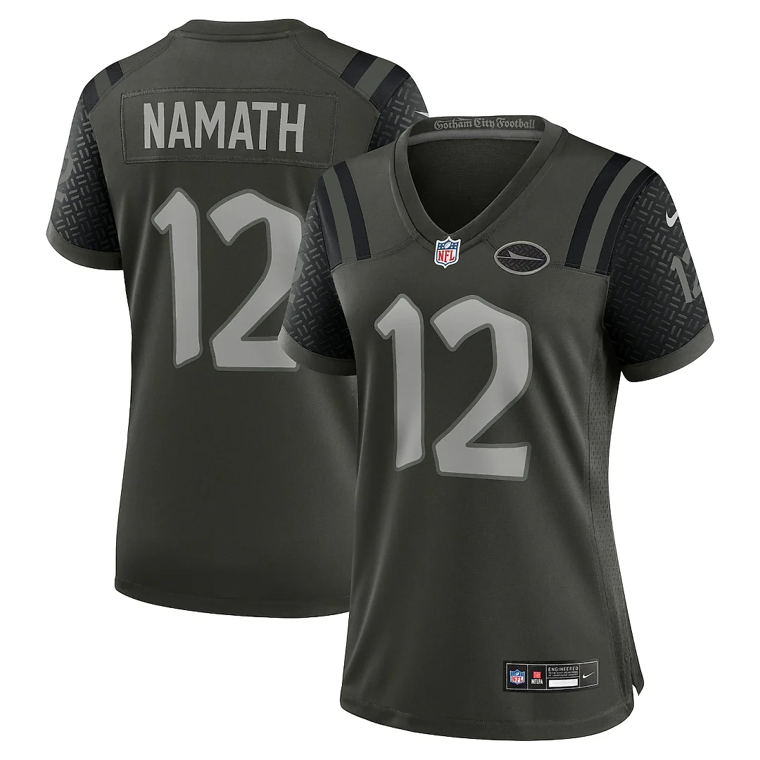 Zennovawear Joe Namath New York Jets Women's 2025 Rivalries Collection Retired Player Game Jersey - Gotham Green