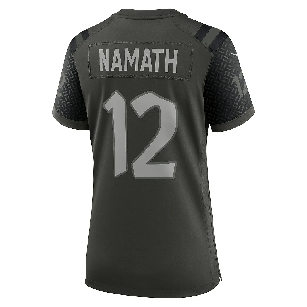 Zennovawear Joe Namath New York Jets Women's 2025 Rivalries Collection Retired Player Game Jersey - Gotham Green