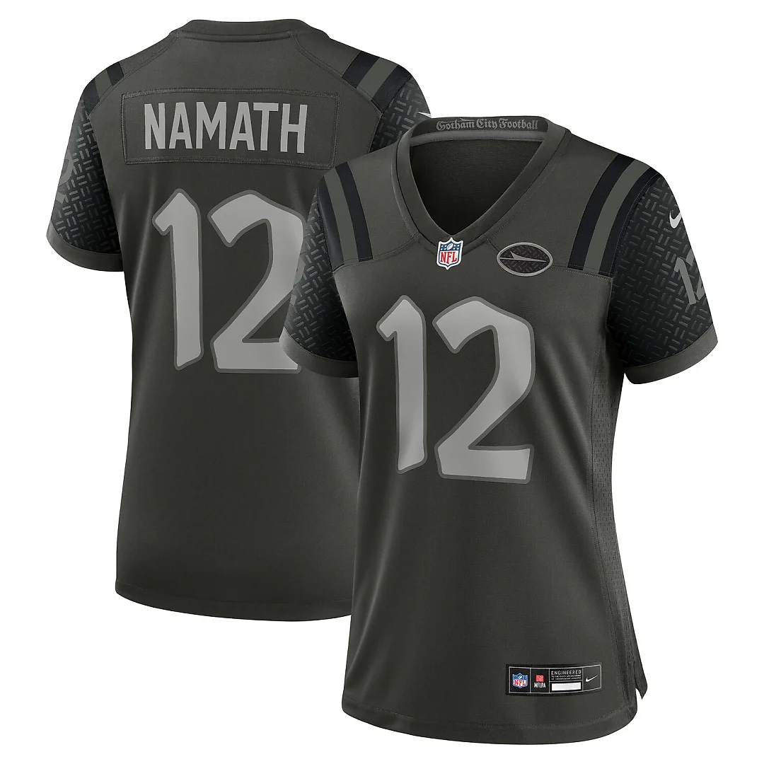 Zennovawear Joe Namath New York Jets Women's 2025 Rivalries Collection Retired Player Game Jersey - Gotham Green