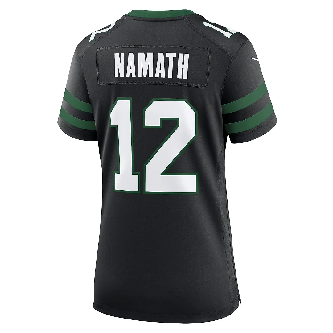 Zennovawear Joe Namath New York Jets Women's Retired Player Alternate Game Jersey - Legacy Black