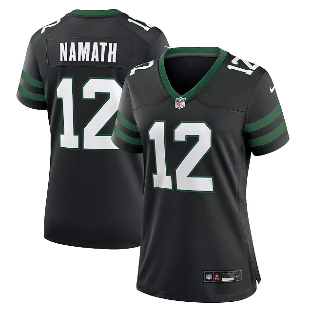 Zennovawear Joe Namath New York Jets Women's Retired Player Alternate Game Jersey - Legacy Black