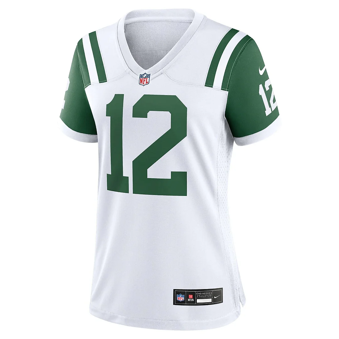 Zennovawear Joe Namath New York Jets Women's Classic Alternate Retired Player Game Jersey - White