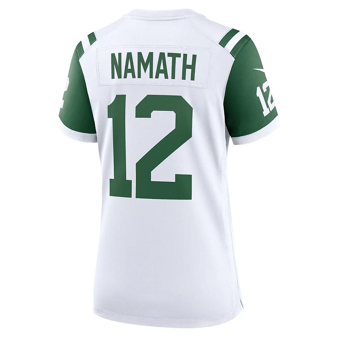 Zennovawear Joe Namath New York Jets Women's Classic Alternate Retired Player Game Jersey - White