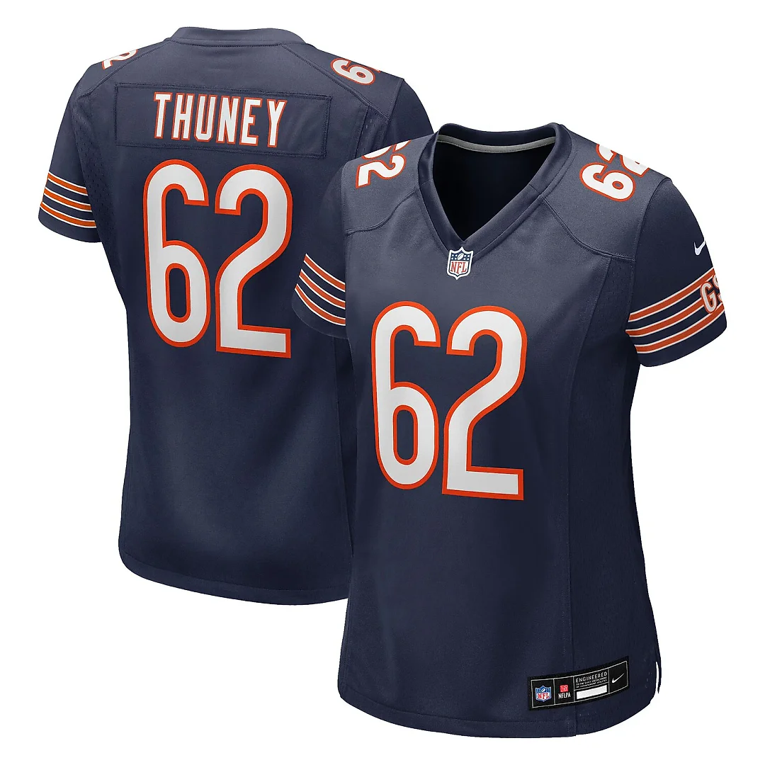 Zennovawear Joe Thuney Chicago Bears Women's Team Game Jersey - Navy