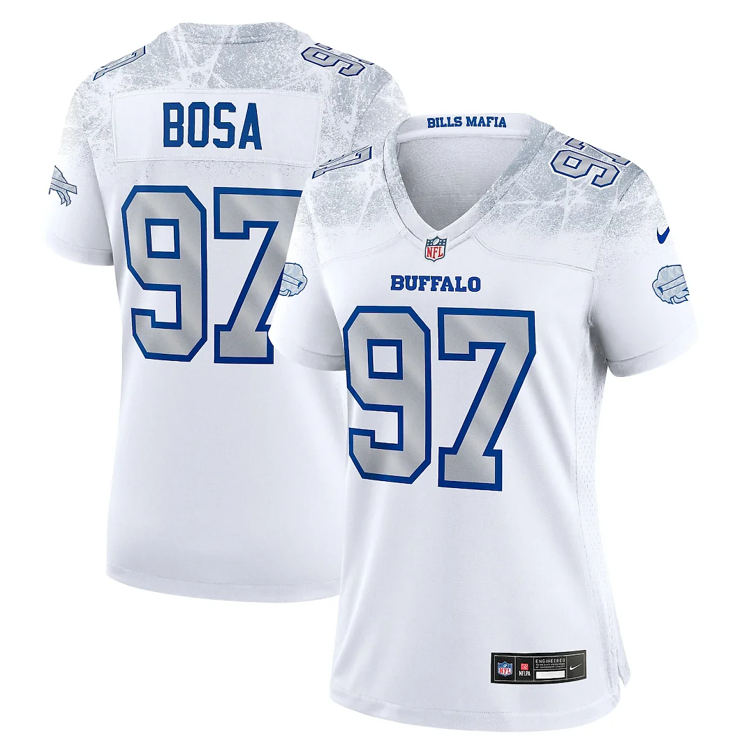 Zennovawear Joey Bosa Buffalo Bills Women's 2025 Rivalries Collection Game Jersey - White