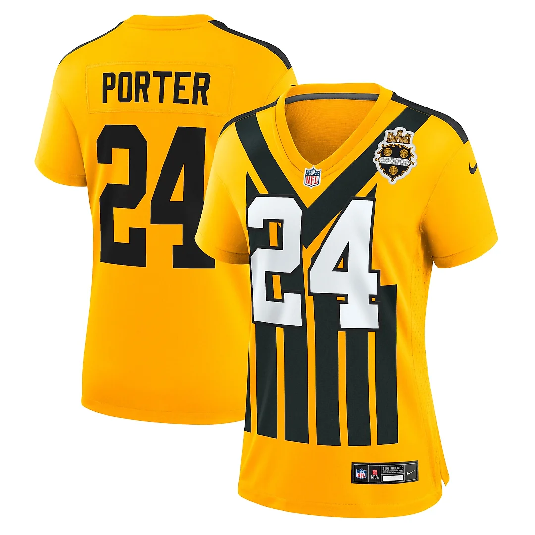 Zennovawear Joey Porter Jr. Pittsburgh Steelers Women's Alternate 1933 Throwback Game Jersey - Gold