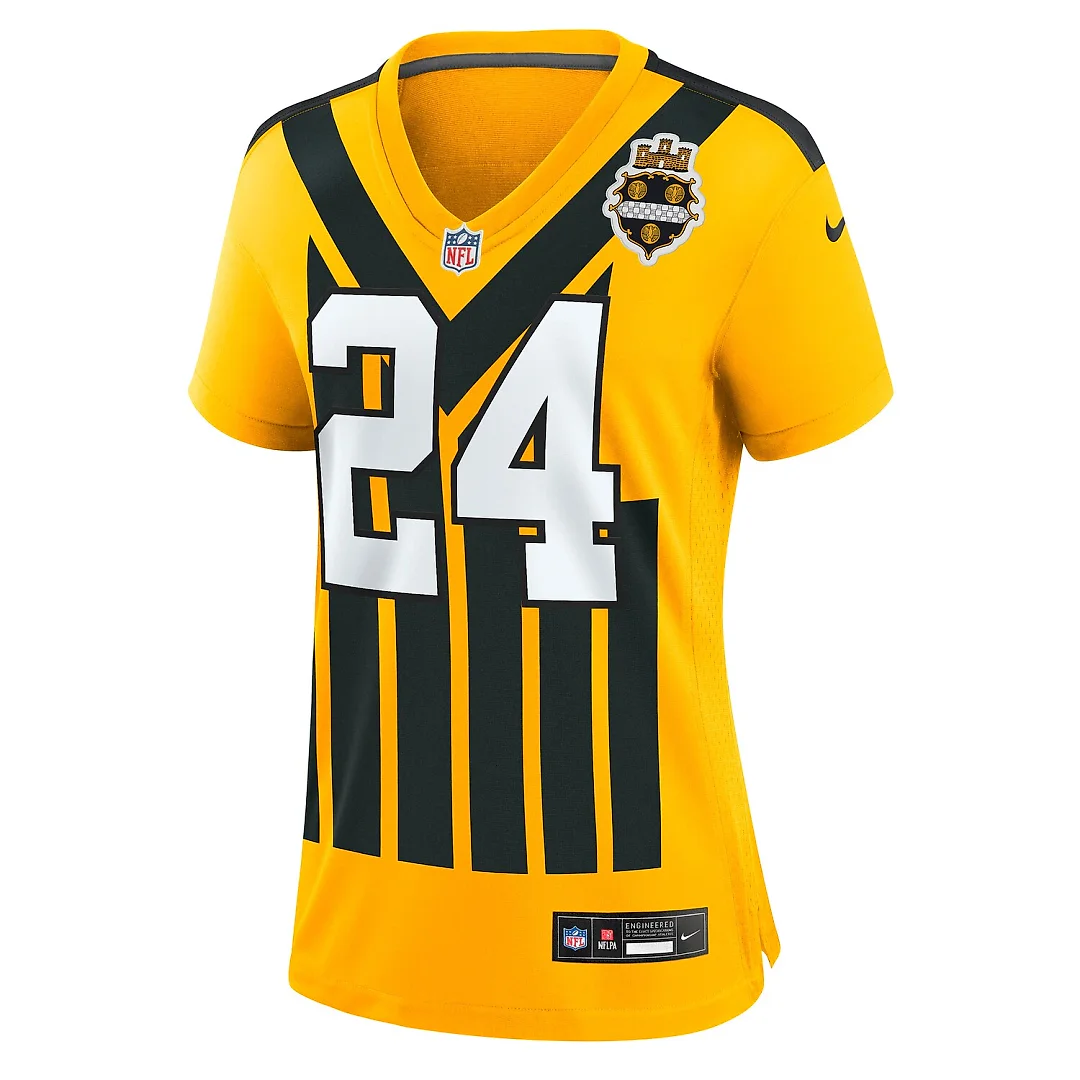 Zennovawear Joey Porter Jr. Pittsburgh Steelers Women's Alternate 1933 Throwback Game Jersey - Gold