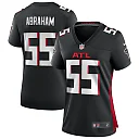Zennovawear John Abraham Atlanta Falcons Women's Game Retired Player Jersey - Black