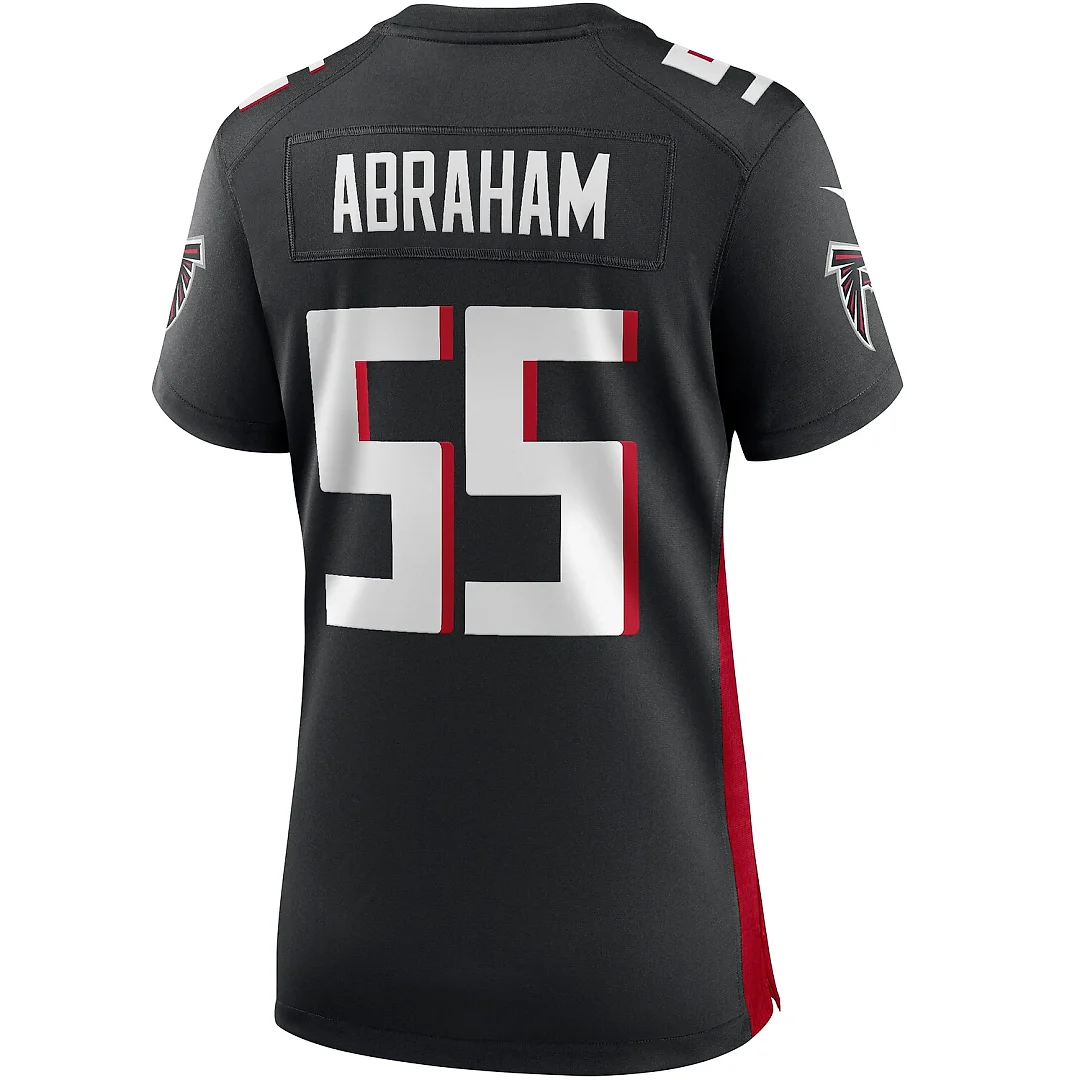Zennovawear John Abraham Atlanta Falcons Women's Game Retired Player Jersey - Black