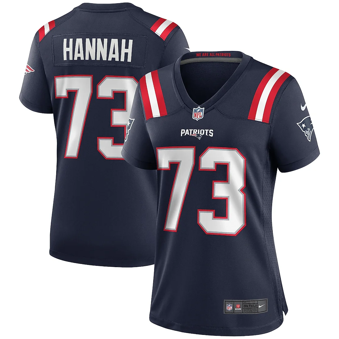 Zennovawear John Hannah New England Patriots Women's Game Retired Player Jersey - Navy