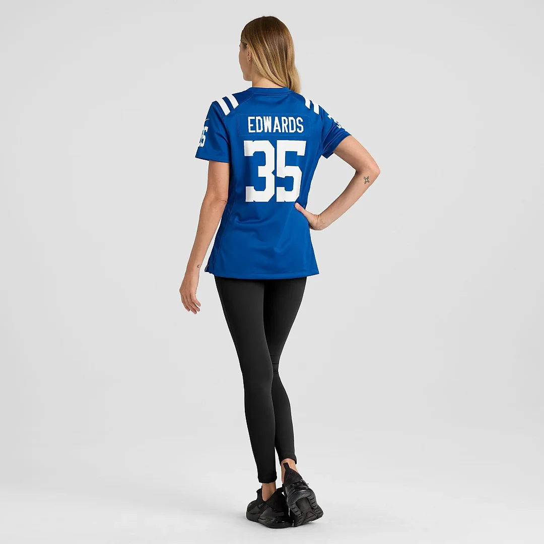 Zennovawear Johnathan Edwards Indianapolis Colts Women's Team Game Jersey - Royal