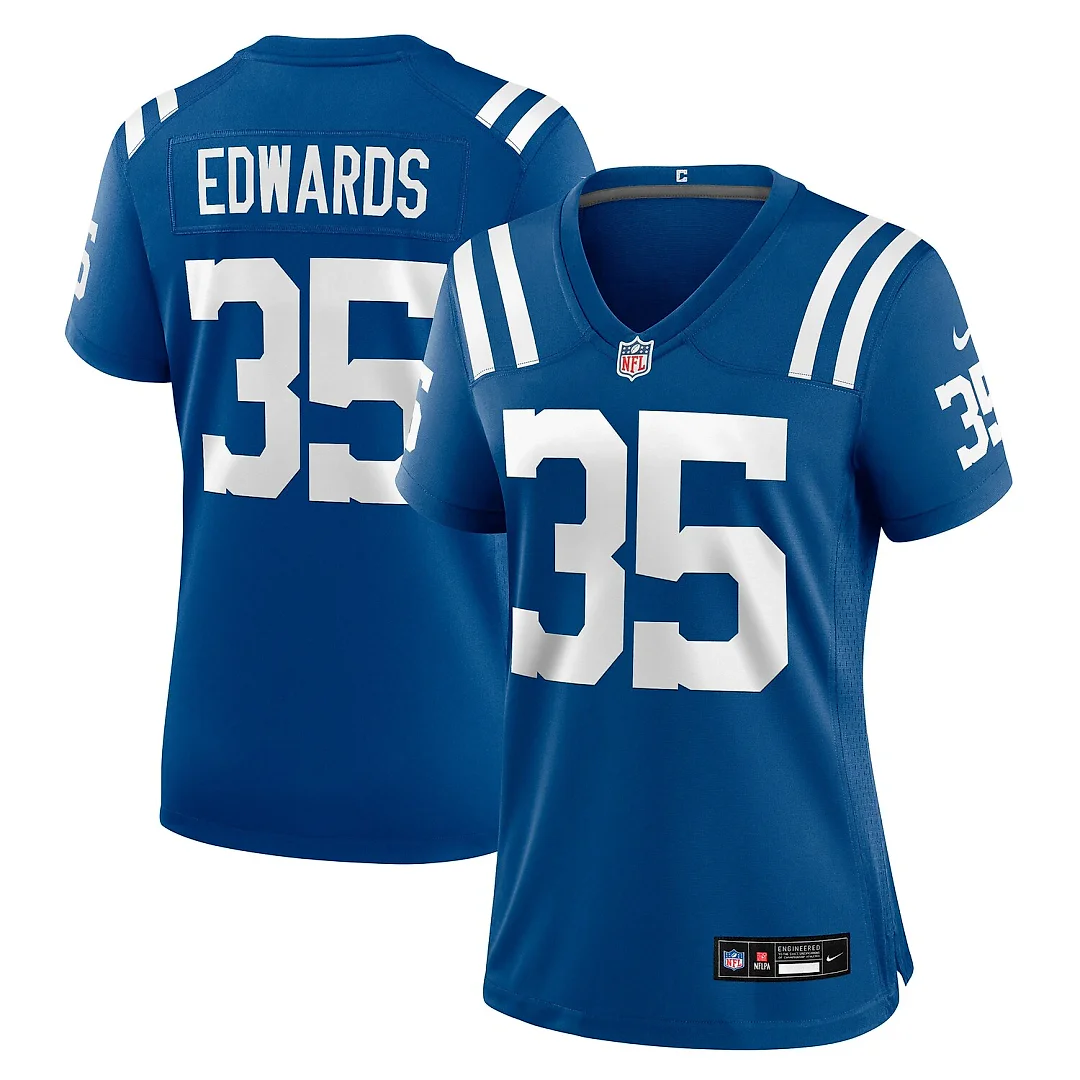 Zennovawear Johnathan Edwards Indianapolis Colts Women's Team Game Jersey - Royal