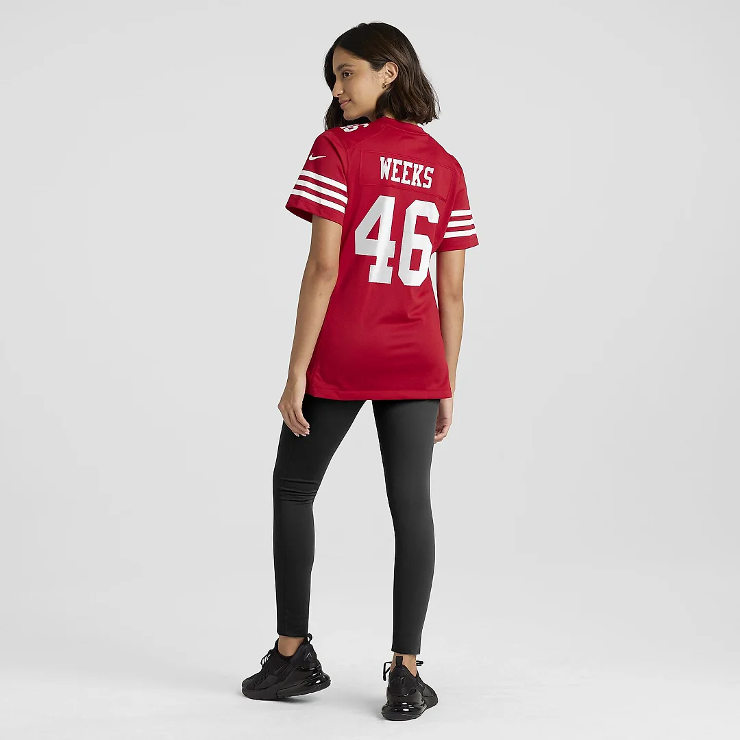 Zennovawear Jon Weeks San Francisco 49ers Women's Team Game Jersey - Scarlet