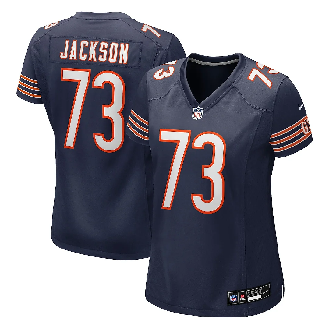 Zennovawear Jonah Jackson Chicago Bears Women's Team Game Jersey - Navy