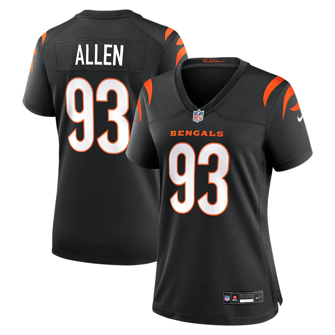 Zennovawear Jonathan Allen Cincinnati Bengals Women's Team Game Jersey - Black