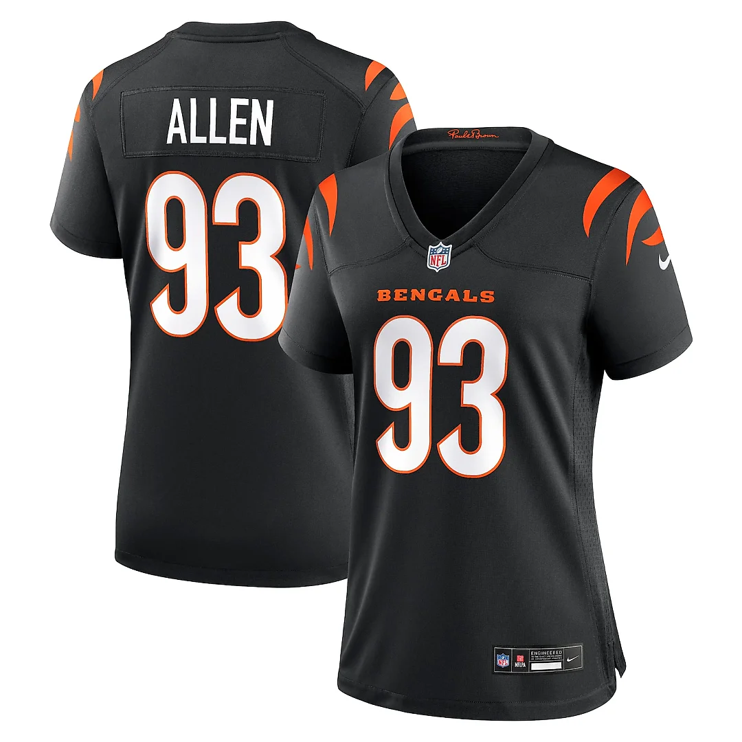 Zennovawear Jonathan Allen Cincinnati Bengals Women's Team Game Jersey - Black
