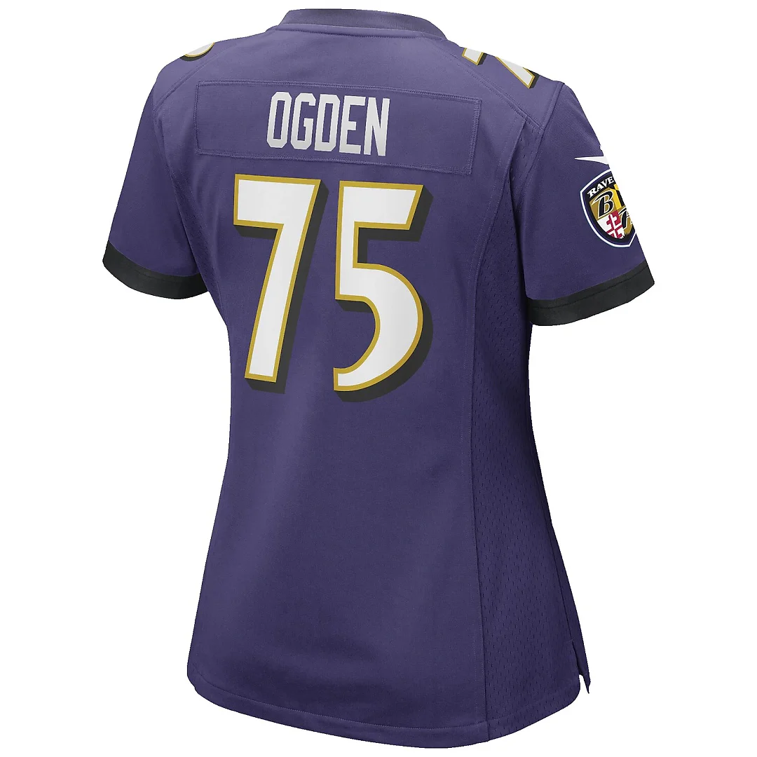 Zennovawear Jonathan Ogden Baltimore Ravens Women's Game Retired Player Jersey - Purple