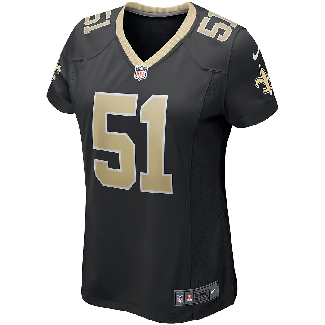 Zennovawear Jonathan Vilma New Orleans Saints Women's Game Retired Player Jersey - Black