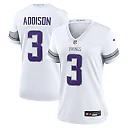 Zennovawear Jordan Addison Minnesota Vikings Women's Alternate Game Player Jersey - White