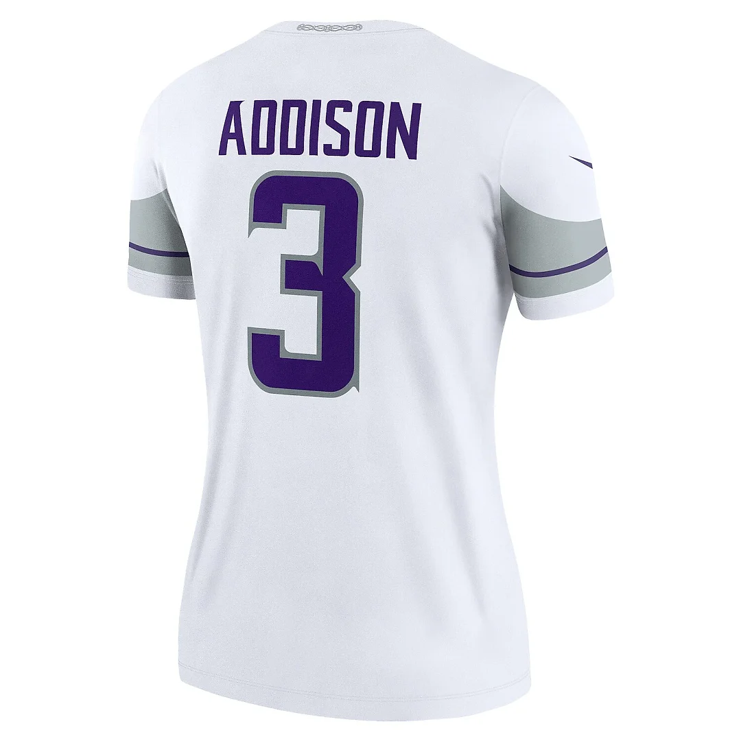 Zennovawear Jordan Addison Minnesota Vikings Women's Alternate Legend Player Performance Top - White